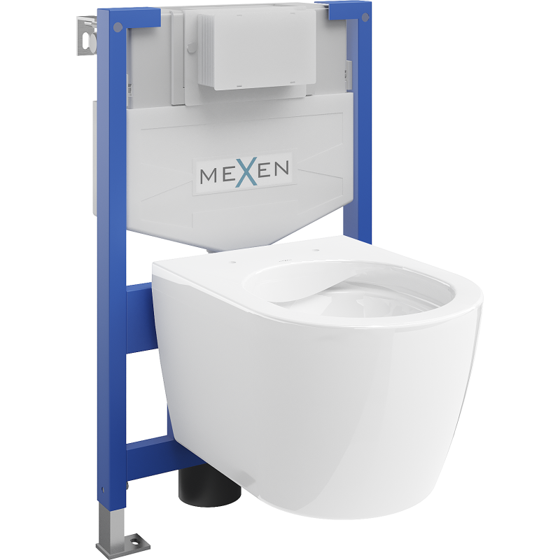Mexen ensemble encastré WC châssis Fenix XS-F avec cuvette WC Carmen, blanc brillant - 6803388XX00