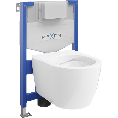 Mexen ensemble encastré WC bâti-support Fenix XS-F avec cuvette WC Carmen, blanc brillant - 6803388XX00