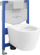 Mexen Carmen ensemble encastré WC cadre Fenix XS-F avec cuvette WC, blanc brillant - 6803388XX00