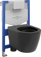 Mexen Carmen ensemble encastré WC châssis Fenix XS-F avec cuvette WC, noir mat - 6803388XX85