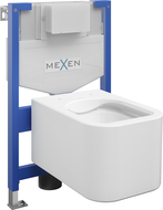 Mexen Elis ensemble encastré WC bâti-support Fenix XS-F avec cuvette WC, blanc brillant - 6803391XX00