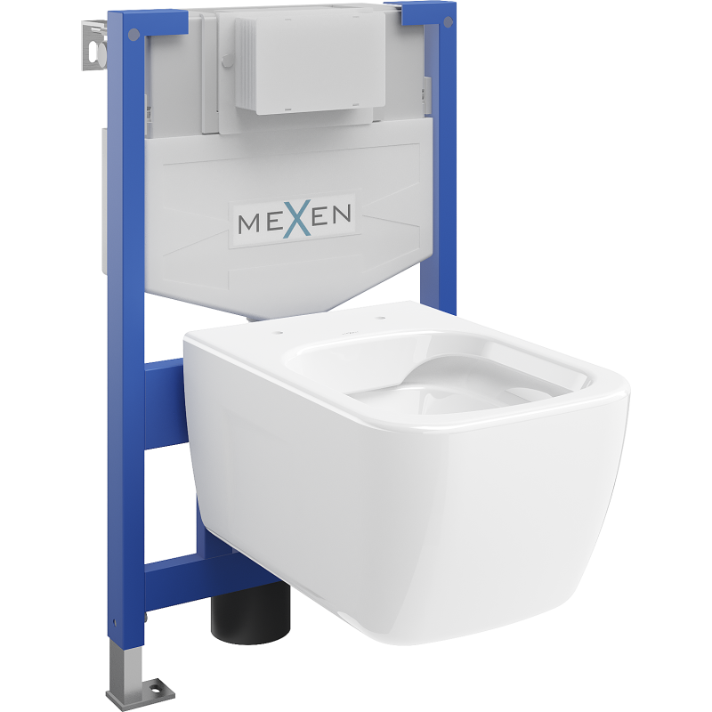 Ensemble WC encastré Mexen stela Fenix XS-F avec cuvette WC Margo, blanc brillant - 6803342XX00