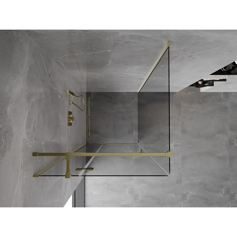 Mexen Mist-H T cabine de douche pivotante gauche 110 x 110 cm, transparent, or - 8A5T-110-110-50-00-L