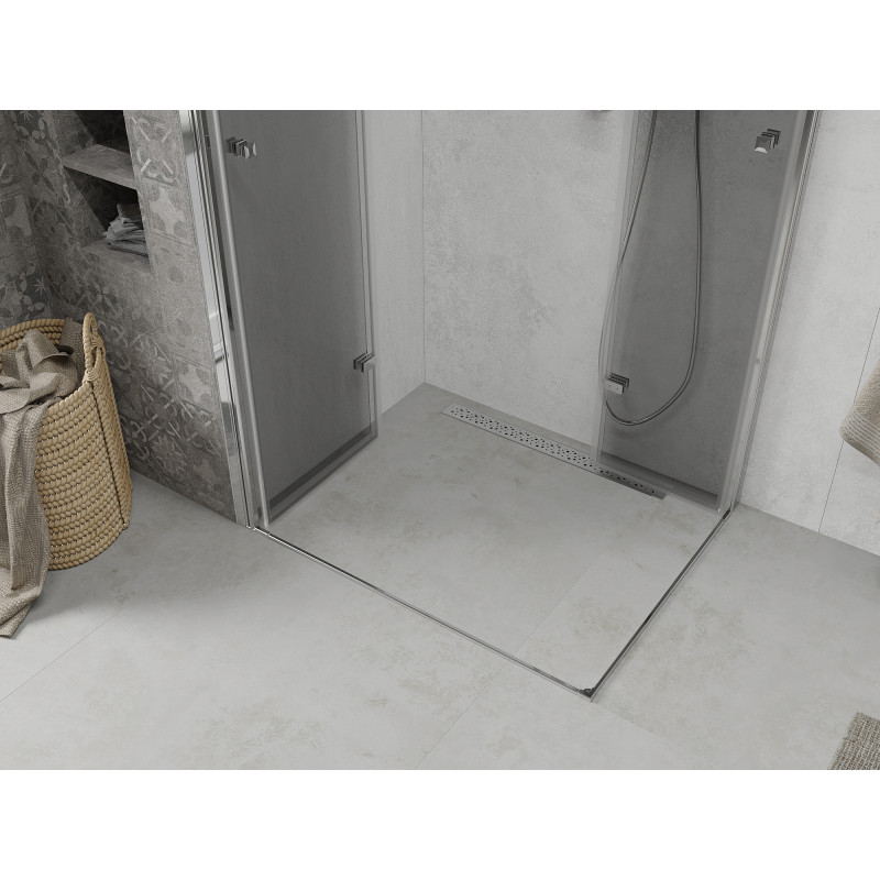 Mexen Lima Duo cabine de douche pliable 80 x 70 cm, transparent, chrome - 856-080-070-02-00