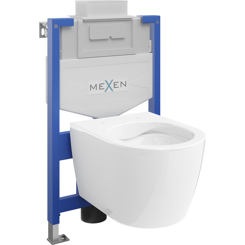 Mexen Carmen ensemble encastré WC bâti support Fenix XS-U avec cuvette WC, blanc brillant - 6853388XX00