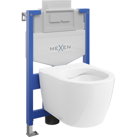 Mexen Carmen ensemble encastré WC bâti support Fenix XS-U avec cuvette WC, blanc brillant - 6853388XX00
