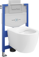 Mexen ensemble encastré WC cadre Fenix XS-U avec cuvette WC Carmen, blanc brillant - 6853388XX00