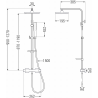 Mexen CQ49 ensemble de douche en saillie avec pomme de douche et robinet thermostatique, noir/or - 772504995-75