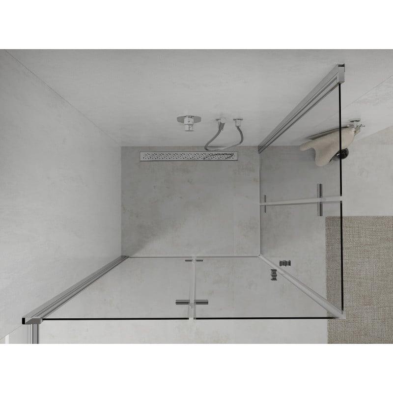 Mexen Lima Duo cabine de douche pliante 90 x 70 cm, transparent, chrome - 856-090-070-02-00