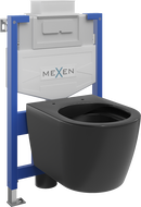 Mexen ensemble WC encastré bâti-support Fenix XS-U avec cuvette WC Carmen, noir mat - 6853388XX85