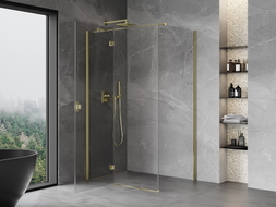 Mexen Mist-H T cabine de douche pivotante gauche 110 x 80 cm, transparent, doré - 8A5T-110-080-50-00-L