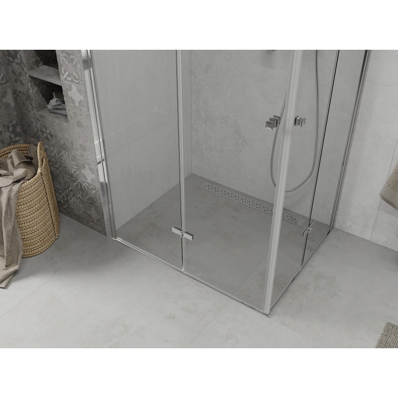 Mexen Lima Duo cabine de douche pliante 90 x 80 cm, transparent, chrome - 856-090-080-02-00