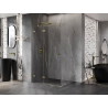Mexen Lunar T cabine de douche pivotante gauche 75 x 80 cm, transparent, dorée - 834T-075-080-50-00-L