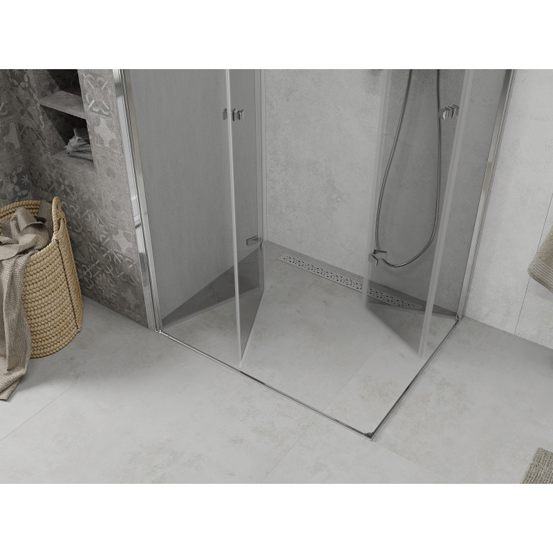 Mexen Lima Duo cabine de douche pliante 100 x 90 cm, transparent, chrome - 856-100-090-02-00