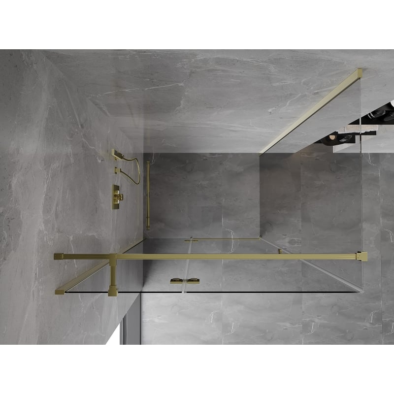 Mexen Mist-H T cabine de douche pivotante gauche 80 x 95 cm, transparent, or - 8A5T-080-095-50-00-L