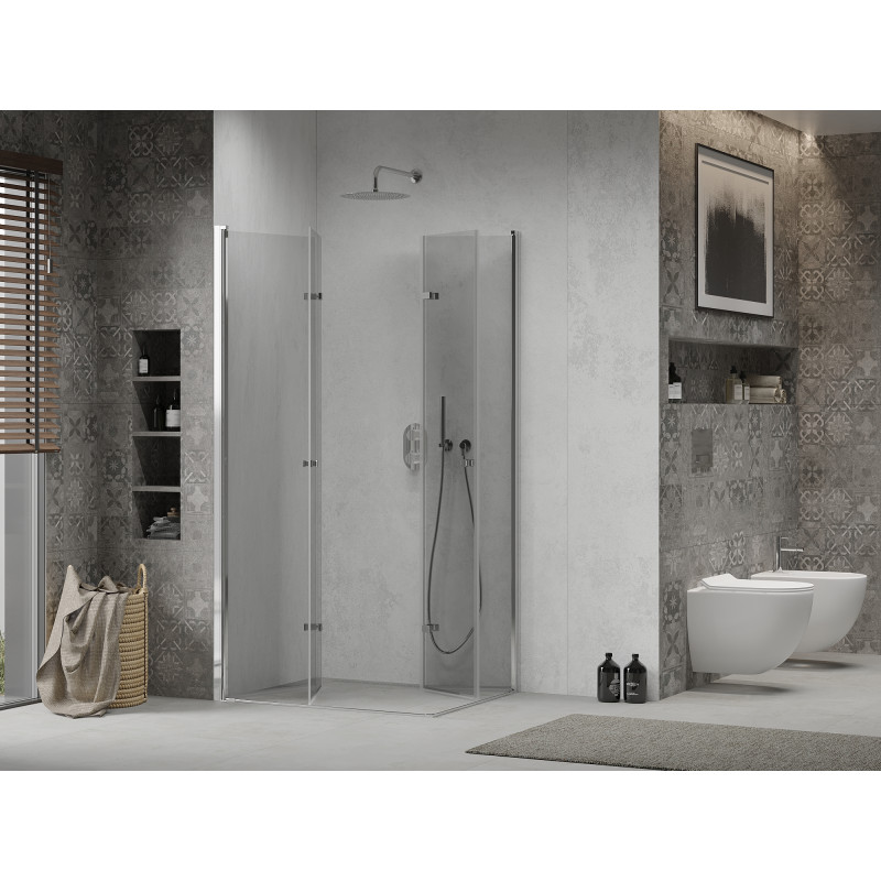 Mexen Lima Duo cabine de douche pliante 100 x 90 cm, transparent, chrome - 856-100-090-02-00