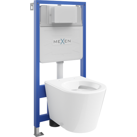 Mexen ensemble encastré WC châssis Fenix Slim avec cuvette WC Rico, blanc brillant - 6103372XX00