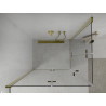 Mexen Lima Duo cabine de douche pliante 80 x 70 cm, transparente, or - 856-080-070-50-00-02