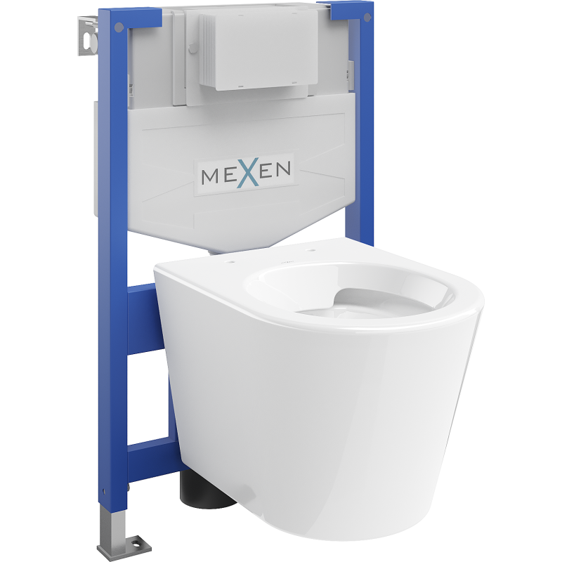 Mexen ensemble encastré WC châssis Fenix XS-F avec cuvette WC Rico, blanc brillant - 6803372XX00
