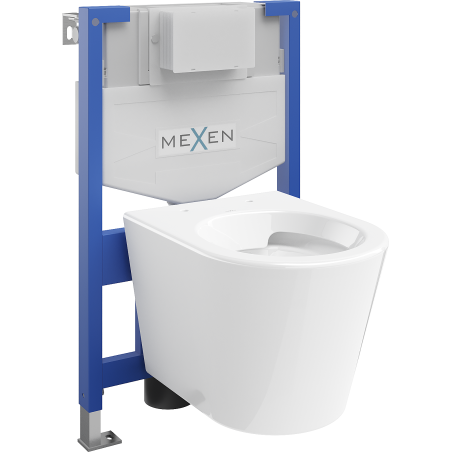 Mexen ensemble encastré WC châssis Fenix XS-F avec cuvette WC Rico, blanc brillant - 6803372XX00