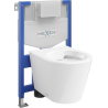 Mexen Rico ensemble encastré WC bâti-support Fenix XS-F avec cuvette WC, blanc brillant - 6803372XX00