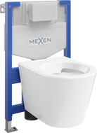 Mexen Rico ensemble encastré WC bâti-support Fenix XS-F avec cuvette WC, blanc brillant - 6803372XX00