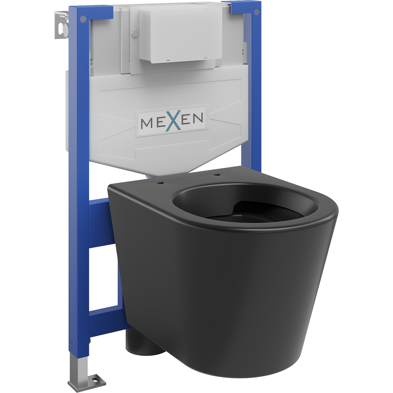 Ensemble encastrable WC cadre Fenix XS-F avec cuvette WC Rico, noir mat - 6803372XX85