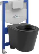 Ensemble encastrable WC cadre Fenix XS-F avec cuvette WC Rico, noir mat - 6803372XX85