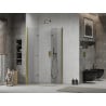 Mexen Lima Duo cabine de douche pliante 90 x 80 cm, transparent, dorée - 856-090-080-50-00-02