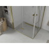 Mexen Lima Duo cabine de douche pliante 90 x 80 cm, transparent, or - 856-090-080-50-00-02