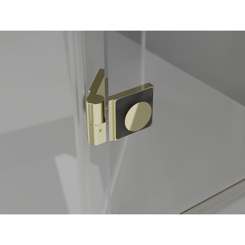 Mexen Lunar T cabine de douche pivotante gauche 80 x 110 cm, transparent, or - 834T-080-110-50-00-L