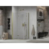Mexen Lima Duo cabine de douche pliante 90 x 80 cm, transparent, or - 856-090-080-50-00-02