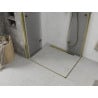 Mexen Lima Duo cabine de douche pliante 90 x 80 cm, transparent, dorée - 856-090-080-50-00-02
