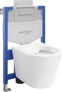 Mexen Rico ensemble encastré WC bâti-support Fenix XS-U avec cuvette WC, blanc brillant - 6853372XX00