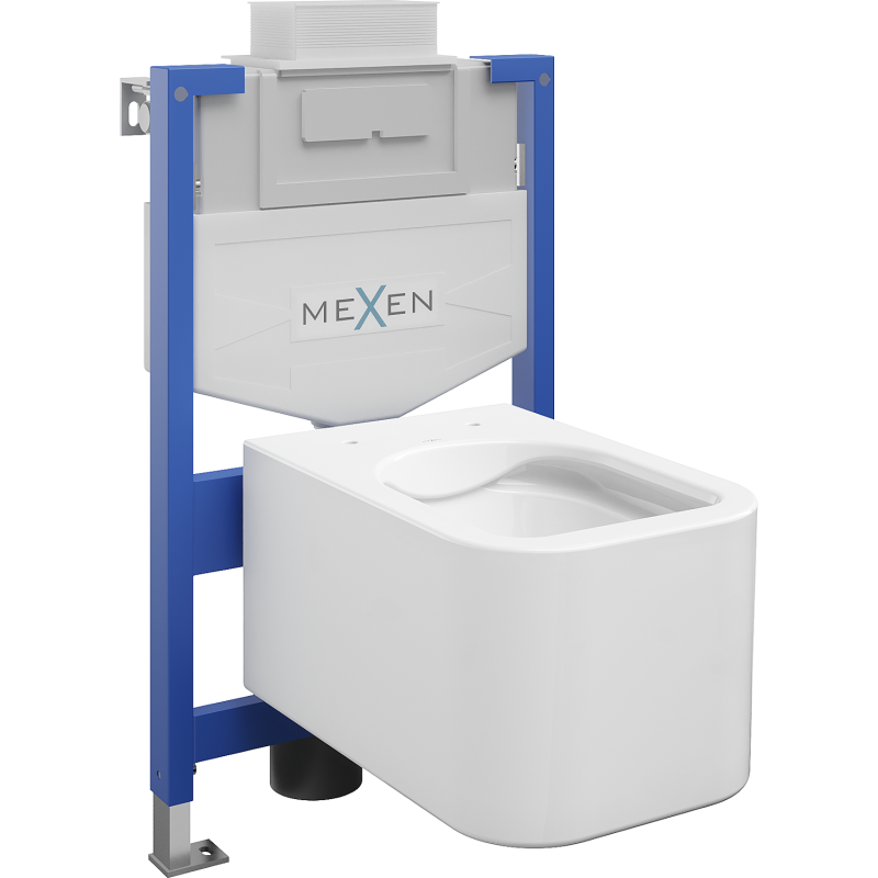 Mexen ensemble WC encastré cadre Fenix XS-U avec cuvette WC Elis, blanc brillant - 6853391XX00