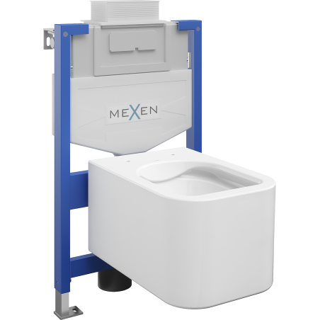Mexen ensemble WC encastré cadre Fenix XS-U avec cuvette WC Elis, blanc brillant - 6853391XX00