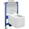 Mexen Elis ensemble encastré WC bâti-support Fenix XS-U avec cuvette WC, blanc brillant - 6853391XX00
