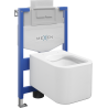 Mexen ensemble WC encastré cadre Fenix XS-U avec cuvette WC Elis, blanc brillant - 6853391XX00