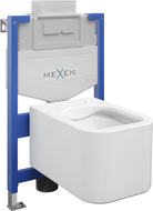 Mexen Elis ensemble encastré WC bâti-support Fenix XS-U avec cuvette WC, blanc brillant - 6853391XX00