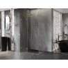 Mexen Lunar T cabine de douche pivotante gauche 90 x 80 cm, transparent, or - 834T-090-080-50-00-L