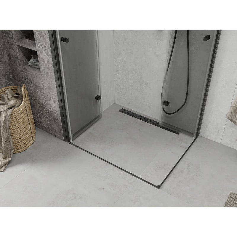 Mexen Lima Duo cabine de douche pliante 100 x 90 cm, transparent, noir - 856-100-090-70-00-02