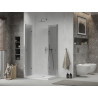 Mexen Lima Duo cabine de douche pliable 90 x 80 cm, transparent, chrome + receveur plat - 856-090-080-01-02-4010