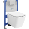 Mexen set encastré WC châssis Fenix XS-F avec cuvette WC Cube et abattant à descente progressive, blanc brillant - 68030924000