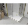Mexen Lima Duo cabine de douche pliante 80 x 70 cm, transparent, or + receveur plat - 856-080-070-50-02-4010G