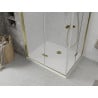 Mexen Lima Duo cabine de douche pliante 80 x 70 cm, transparent, or + receveur plat - 856-080-070-50-02-4010G