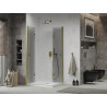 Mexen Lima Duo cabine de douche pliable 80 x 70 cm, transparent, doré + receveur plat - 856-080-070-50-02-4010G
