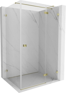 Mexen Lunar T cabine de douche pivotante droite 80 x 90 cm, transparent, dorée - 834T-080-090-50-00-P