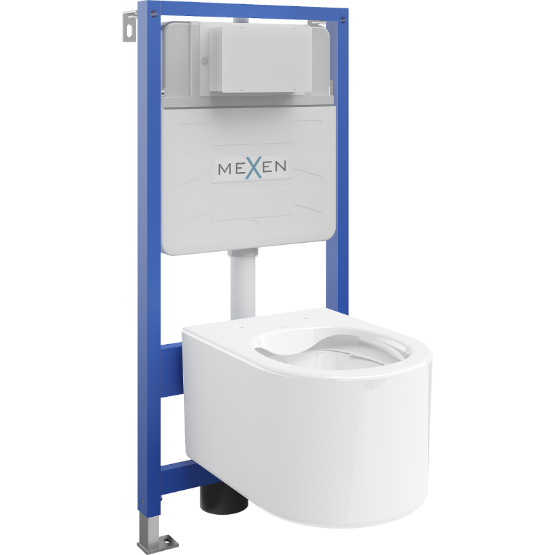 Mexen ensemble WC encastré cadre Fenix Slim avec cuvette WC Sofia, blanc brillant - 6103354XX00
