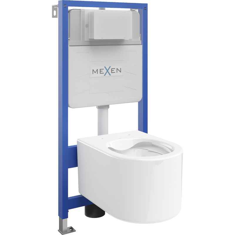 Mexen Sofia ensemble encastré WC cadre Fenix Slim avec cuvette WC, blanc brillant - 6103354XX00