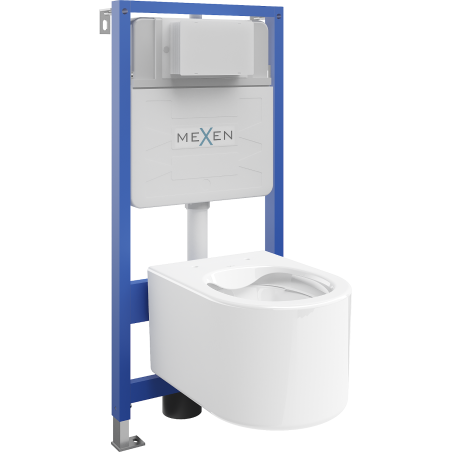 Mexen ensemble WC encastré cadre Fenix Slim avec cuvette WC Sofia, blanc brillant - 6103354XX00